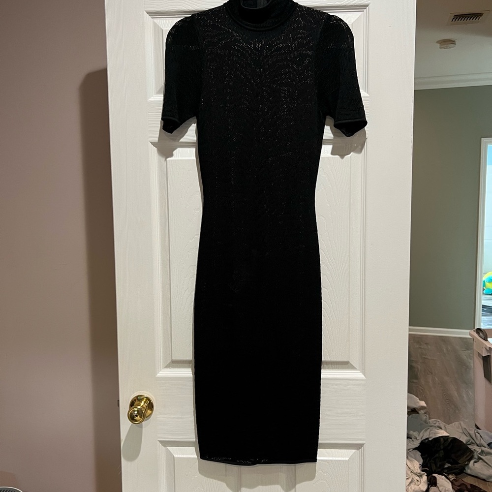 Ronny Kobo Collection Black Midi Dress